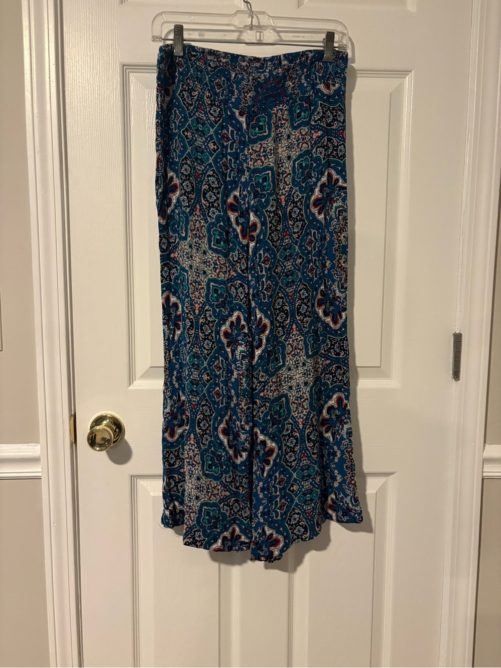 Blue Paisley Maxi Skirt